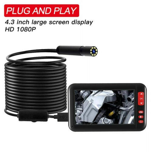 1080P Inspection Borescope Monitor Endoscope Camera Pipe Car Repair Tool With 4.3" Inch LCD Display