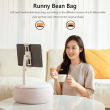 Load image into Gallery viewer, Phone Tablet Pillow Stand 360° Desktop Holder with Bean Bag Soft Pillow Support Size 4.5&quot;-13&quot;
