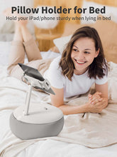 Load image into Gallery viewer, Phone Tablet Pillow Stand 360° Desktop Holder with Bean Bag Soft Pillow Support Size 4.5&quot;-13&quot;

