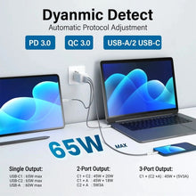 Load image into Gallery viewer, iQuick 65W USB-C Dual Ports Charging Adapter-White For iPhone Tablet Android Laptop

