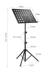 Adjustable Stage Stand Heavy Duty Large Metal Music Sheet Conductor Folding 80-145cm Height