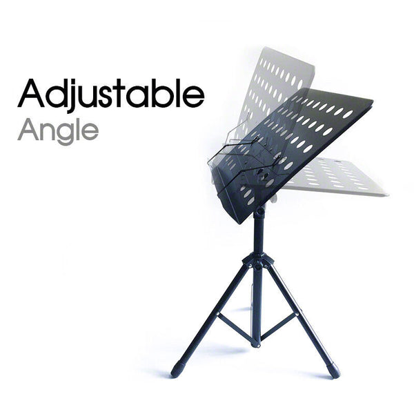 Adjustable Stage Stand Heavy Duty Large Metal Music Sheet Conductor Folding 80-145cm Height