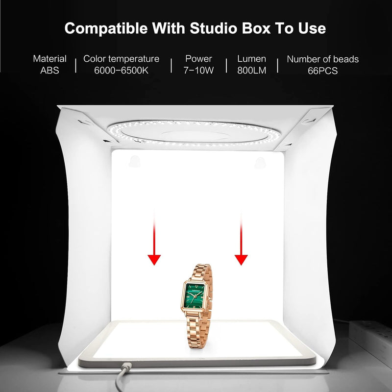 PULUZ LED Shadowless Light Panel,29cm Brighten Bottom LED Lamp Combined with 30cm Light Box Photography for Small Product,26cm x 26cm Effective Area