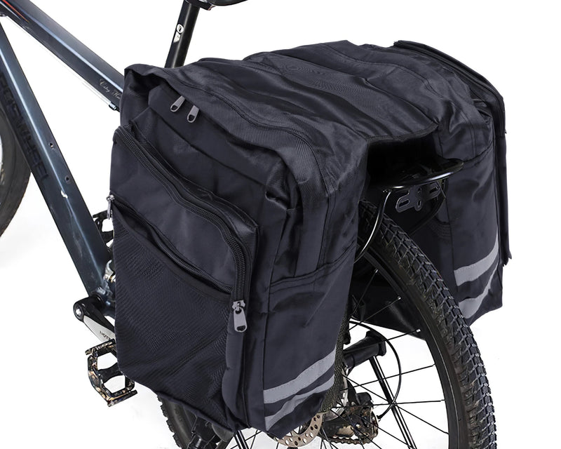 Cycling Double Side Rear Rack 23L Bike 2 In 1 Camo Trunk Bag Bicycle Tail Seat Pannier Carrier Bag