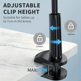 Adjustable Long Gooseneck Magnetic Phone Holder, Aluminum Alloy Twistable Rotating Magnet Mount with Magnetic Ring, Hands-Free Mobile Stand for Kitchen, Office, Bedroom