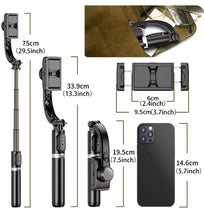 Load image into Gallery viewer, Handheld Gimbal 1-Axis Stabilizer for Smartphone Bluetooth Remote Control Selfie Stick Tripod Stand for iPhone Android Mobile (Q08)
