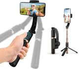 Handheld Gimbal 1-Axis Stabilizer for Smartphone Bluetooth Remote Control Selfie Stick Tripod Stand for iPhone Android Mobile (Q08)