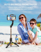 Load image into Gallery viewer, Handheld Gimbal 1-Axis Stabilizer for Smartphone Bluetooth Remote Control Selfie Stick Tripod Stand for iPhone Android Mobile (Q08)
