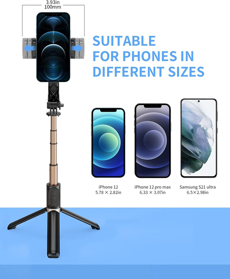 Handheld Gimbal 1-Axis Stabilizer for Smartphone Bluetooth Remote Control Selfie Stick Tripod Stand for iPhone Android Mobile (Q08)