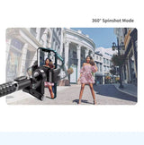 Auto Face Tracking 360° Gimbal Bluetooth Stabilizer Flexible Selfie Stick Tripod LED Fill Light - Q18