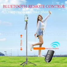 Load image into Gallery viewer, Handheld Selfie Stick Remote 1.7M Adjustable Tripod Anti-shake Stabilizer With Bluetooth Remote
