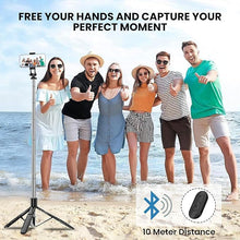 Load image into Gallery viewer, Handheld Selfie Stick Remote 1.7M Adjustable Tripod Anti-shake Stabilizer With Bluetooth Remote

