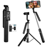 Handheld Selfie Stick Remote 1.7M Adjustable Tripod Anti-shake Stabilizer With Bluetooth Remote