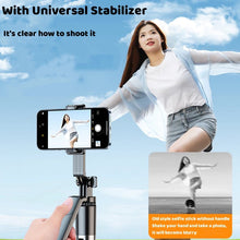 Load image into Gallery viewer, Handheld Selfie Stick Remote 1.7M Adjustable Tripod Anti-shake Stabilizer With Bluetooth Remote

