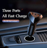 Remax Phone Charger Alien III Series 49.5W Dual USB+Type-C Car Charger RCC323