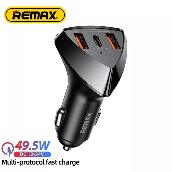 Remax Phone Charger Alien III Series 49.5W Dual USB+Type-C Car Charger RCC323