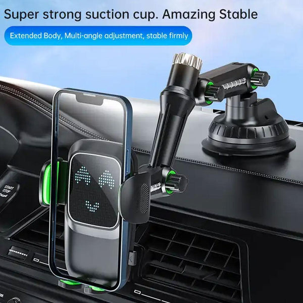 Stable Long Robotic Arm Large Suction Cup] Cell Phone Mount, Universal Multiple Joints Adjustable Suction Cup Phone Holder for Car/Truck, Fit for Most Smartphones