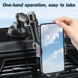 Stable Long Robotic Arm Large Suction Cup] Cell Phone Mount, Universal Multiple Joints Adjustable Suction Cup Phone Holder for Car/Truck, Fit for Most Smartphones