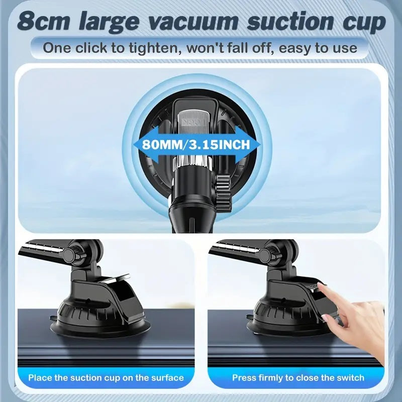 Stable Long Robotic Arm Large Suction Cup] Cell Phone Mount, Universal Multiple Joints Adjustable Suction Cup Phone Holder for Car/Truck, Fit for Most Smartphones