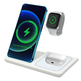 REMAX RP-W60 22W Fast Multifunctional Foldable Desktop 3 In 1 Wireless Charger Desktop Night Light (Phone+Watch+Earbubs)