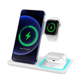 REMAX RP-W60 22W Fast Multifunctional Foldable Desktop 3 In 1 Wireless Charger Desktop Night Light (Phone+Watch+Earbubs)