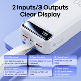 REMAX RPP-52 30000Mah Power Bank PD20W+QC22.5W LED Display & LED Light (White)