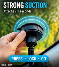 Load image into Gallery viewer, Universal Car Phone Mount – Strong Suction Cup Dashboard &amp; Windshield, Flexi Adjustable Angle
