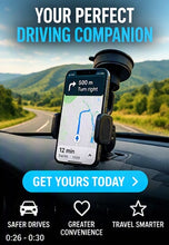 Load image into Gallery viewer, Universal Car Phone Mount – Strong Suction Cup Dashboard &amp; Windshield, Flexi Adjustable Angle

