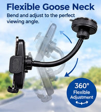 Load image into Gallery viewer, Universal Car Phone Mount – Strong Suction Cup Dashboard &amp; Windshield, Flexi Adjustable Angle
