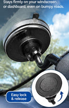 Load image into Gallery viewer, Universal Car Phone Mount – Strong Suction Cup Dashboard &amp; Windshield, Flexi Adjustable Angle
