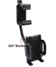 Load image into Gallery viewer, 360° Car Rearview Mirror Phone Mount Flexible Goose Design One Touch Phone Bracket support up to 11cm Width
