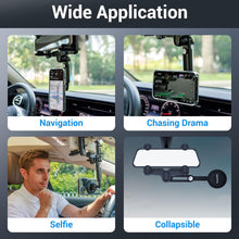 Load image into Gallery viewer, 360° Rotate Multi Angle Adjustment Magnetic Phone Holder for Rear View Mirror
