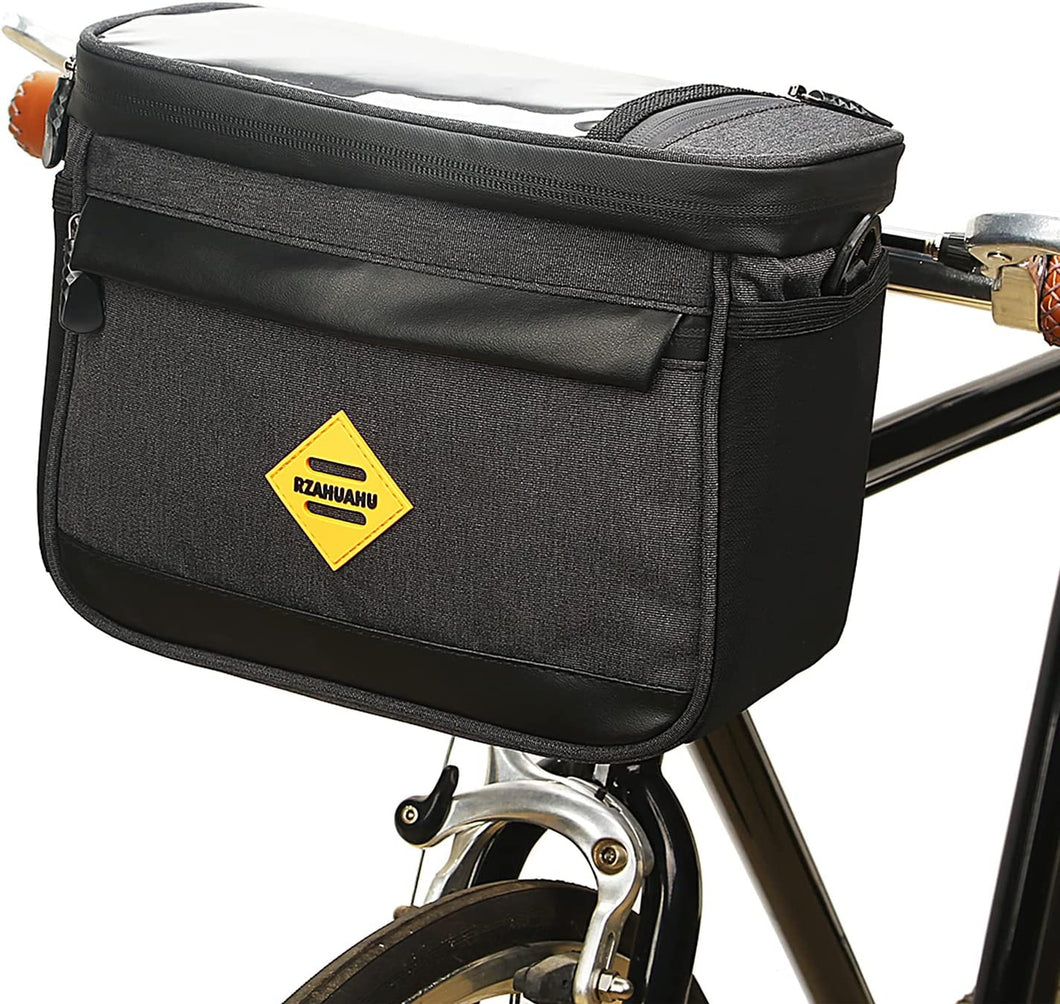 RZAHUAHU Bicycle Bag Bike Pannier, Cycling Insulated Bike Cooler Bag Water Resistant Pannier with Bike Phone Mount (YA-469)