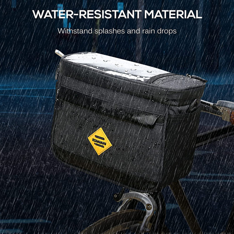 Bicycle Bag Bike Pannier, Cycling Insulated Bike Cooler Bag Water Resistant Pannier with Bike Phone Mount