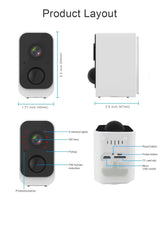 Tuya Smart Battery Wireless Wifi Surveillance Camera 3.0 Mega Pixel Camera Two-way Voice Intercom