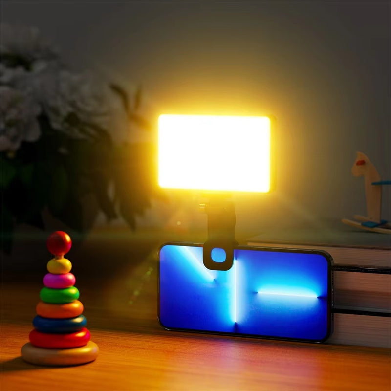 Bafang ST-196 rgb led video camera light, portable clip on panel light for camera/phone/laptop/tablet/computer 2500-9000k