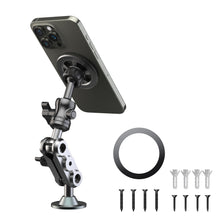 Load image into Gallery viewer, 360° Drill Base Adjustable Metal Joint Locking Screw with Magnetic Magsafe Holder | for Mobile Phones, Compatible with Car Center Consoles and Instrument Panels, Ship Wall Mount Brackets
