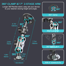Load image into Gallery viewer, 360° Drill Base Adjustable Metal Joint Locking Screw with Magnetic Magsafe Holder | for Mobile Phones, Compatible with Car Center Consoles and Instrument Panels, Ship Wall Mount Brackets
