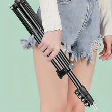 Load image into Gallery viewer, Universal Flexible Angle Height Adjustable Tripod with Goose Neck and 360° Rotatable Phone Clip
