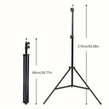 Universal Flexible Angle Height Adjustable Tripod with Goose Neck and 360° Rotatable Phone Clip