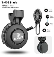 Load image into Gallery viewer, Electric Bike Horn Electronic Bicycle Bell 120 DB Waterproof 3 Sound Modes with Rechargeable Battery
