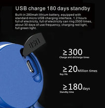 Load image into Gallery viewer, Electric Bike Horn Electronic Bicycle Bell 120 DB Waterproof 3 Sound Modes with Rechargeable Battery
