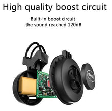 Load image into Gallery viewer, Electric Bike Horn Electronic Bicycle Bell 120 DB Waterproof 3 Sound Modes with Rechargeable Battery
