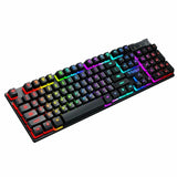 T-WOLF T17 True Mechanical Keyboard for Esports Games Metal RGB Glow Laptop Desktop Punk Keyboard, Office, Home, Business, Game, Office, PC, Tablet, Gaming Glow Mechanical Keyboard