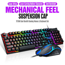 Load image into Gallery viewer, T-wolf Tf200 Gaming Keyboard Usb Floating Manipulator Feel Wired Gaming Keyboard And Mouse Set

