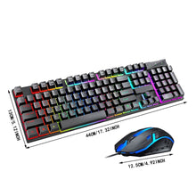 Load image into Gallery viewer, T-wolf Tf200 Gaming Keyboard Usb Floating Manipulator Feel Wired Gaming Keyboard And Mouse Set
