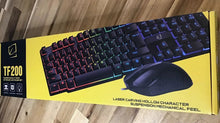 Load image into Gallery viewer, T-wolf Tf200 Gaming Keyboard Usb Floating Manipulator Feel Wired Gaming Keyboard And Mouse Set
