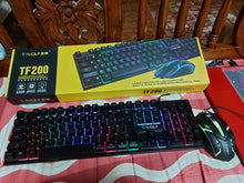 Load image into Gallery viewer, T-wolf Tf200 Gaming Keyboard Usb Floating Manipulator Feel Wired Gaming Keyboard And Mouse Set
