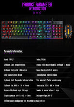Load image into Gallery viewer, T-wolf Tf200 Gaming Keyboard Usb Floating Manipulator Feel Wired Gaming Keyboard And Mouse Set
