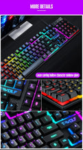 Load image into Gallery viewer, T-wolf Tf200 Gaming Keyboard Usb Floating Manipulator Feel Wired Gaming Keyboard And Mouse Set
